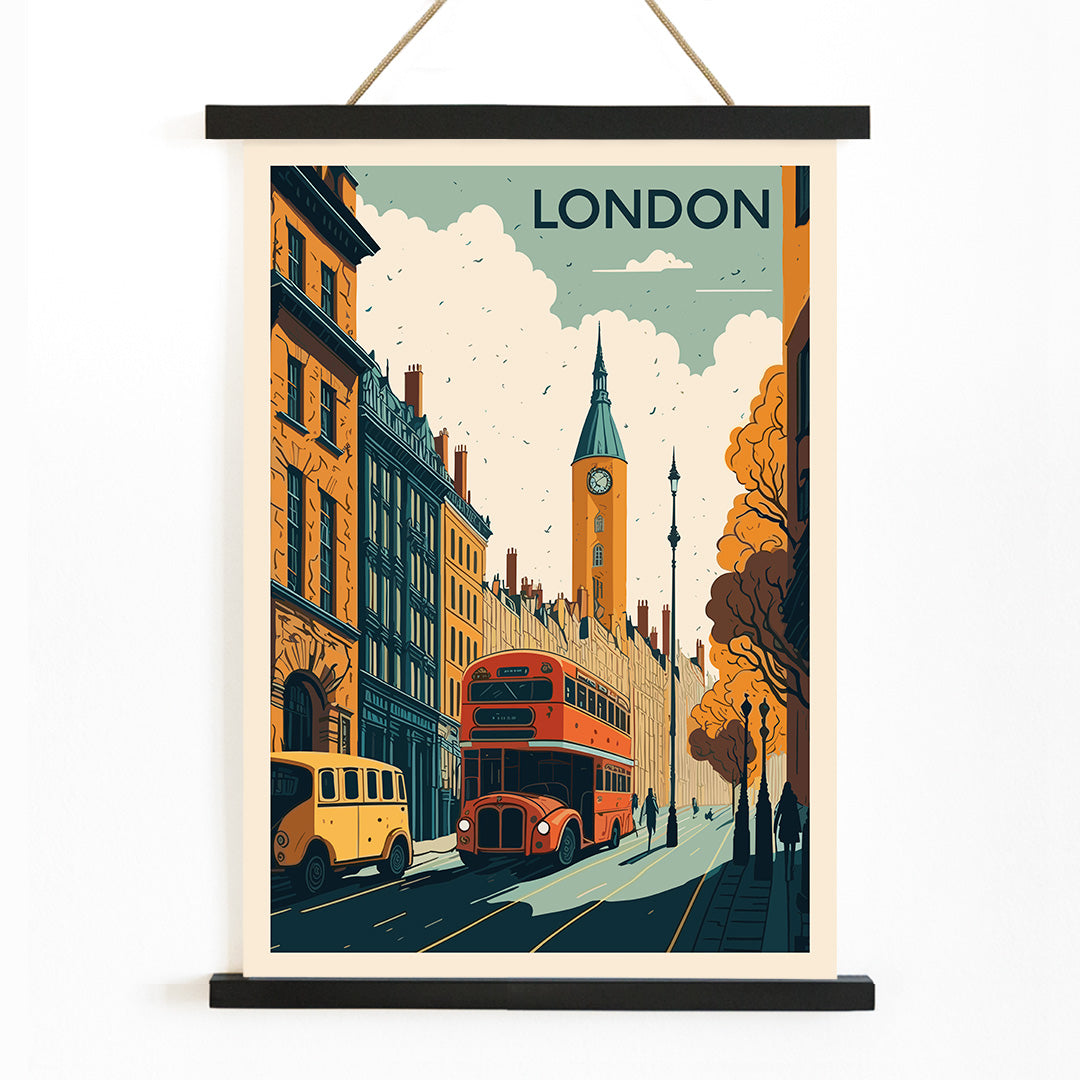 , with wooden magnetic frame on white background