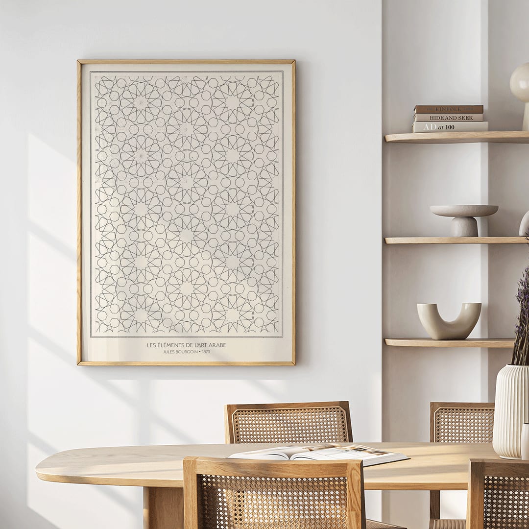 , framed and displayed in home decor