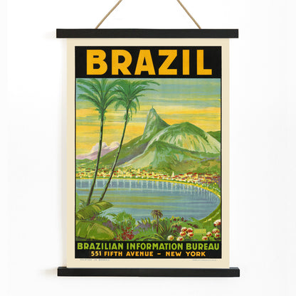 , with wooden magnetic frame on white background