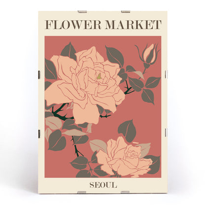 , framed and displayed in modern living room decor