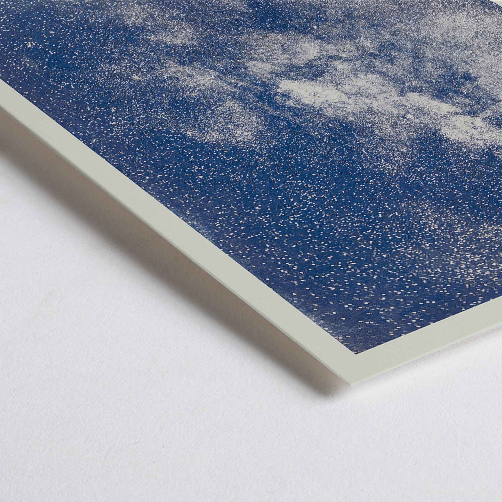 Closeup detail of Lucien Rudaux A Portion of the Milky Way poster with luminous star cloud in Sagittarius and deep blue galactic dust