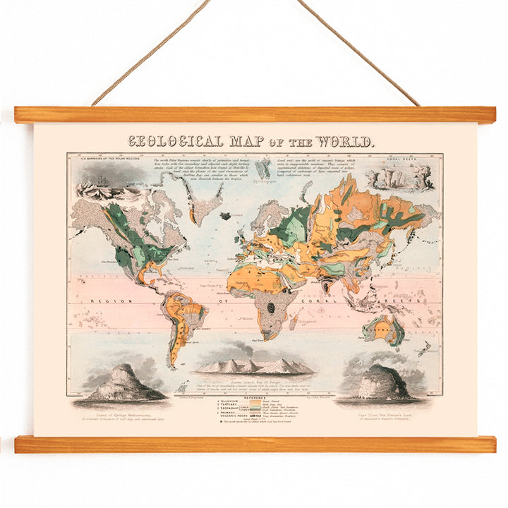 , with wooden magnetic frame on white background