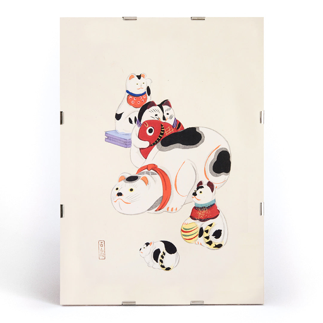 , framed and displayed in modern living room decor