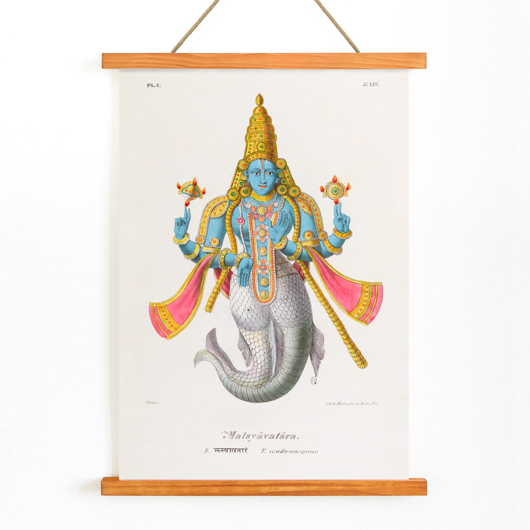 , with wooden magnetic frame on white background