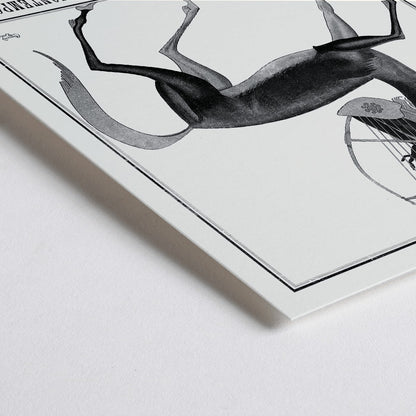 Closeup detail of Centaur playing lyre and harp by Edmund Dulac for Societe internationale de musique contemporaine de Salsbourg poster artwork