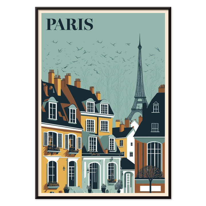 , with black aluminium frame on white background