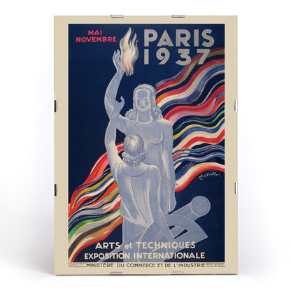 , framed and displayed in modern living room decor